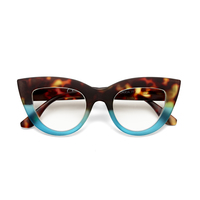 OKKIA  Claudia Big Cat Eye Havana et bleu