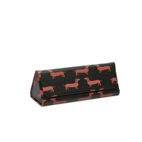 OKKIA  Magic glasses case with dachshund print 