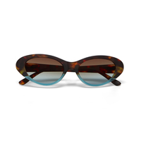 OKKIA Sun Lina Small Cat Eye Havana and blue OK029-HB