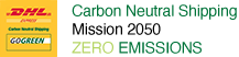 Shipping by DHL GO GREEN